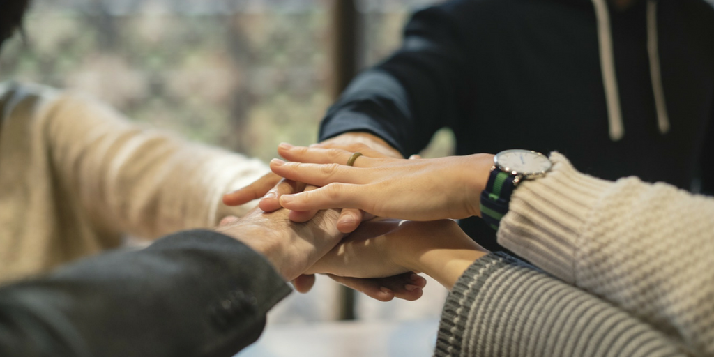 team spirit, hands